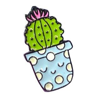 Cactus Plant Lapel Pin Sleepy Flower Succulent Brooch Badge Accessories Jewelry